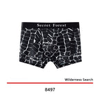 Men's Cool Thin Loose Fashion Personality Boxer Shorts Black - D&A