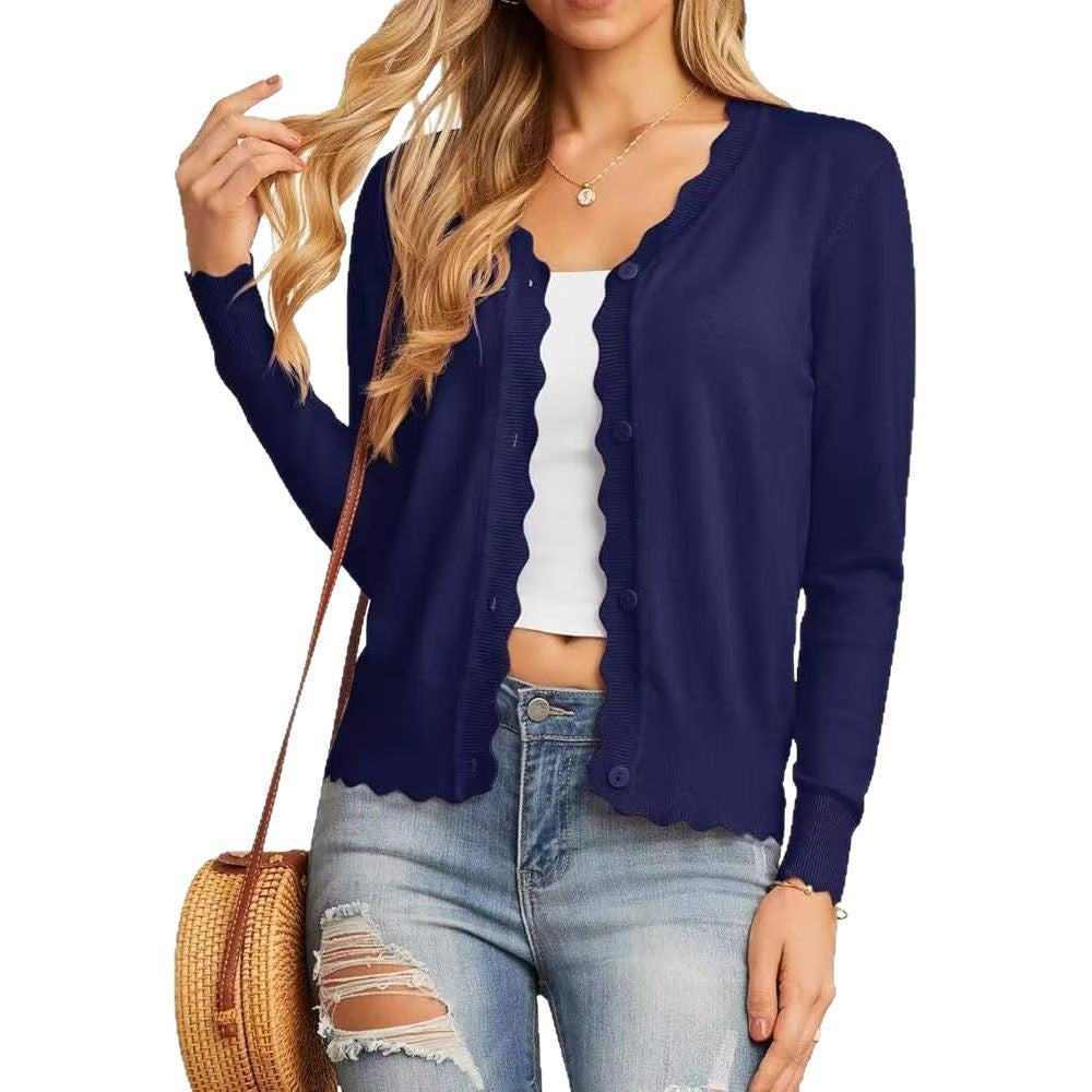 Fashion Short Knitted Cardigan Coat - D&A