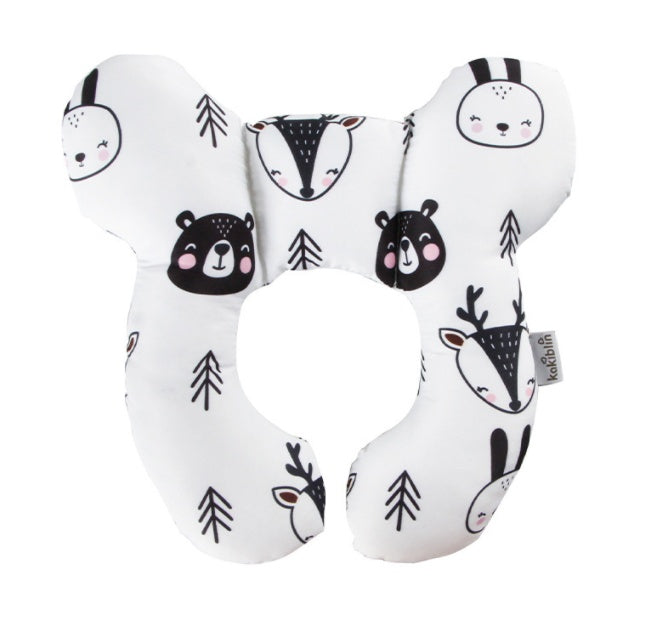 Infant Pillow Baby Bed U-Shaped Safety Seat Neck Guard Fixed Stereotyped Stroller Pillow Bear OPP - D&A