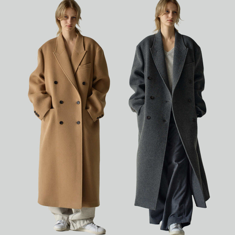 Loose And Lazy Style Thickened Woolen Coat - D&A