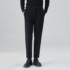 Corduroy Men's Straight All-matching Loose Trousers Black - D&A