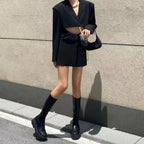 Autumn And Winter Horse Knight Boots High Leg Boot Thick Bottom Female Stretch Boots - D&A