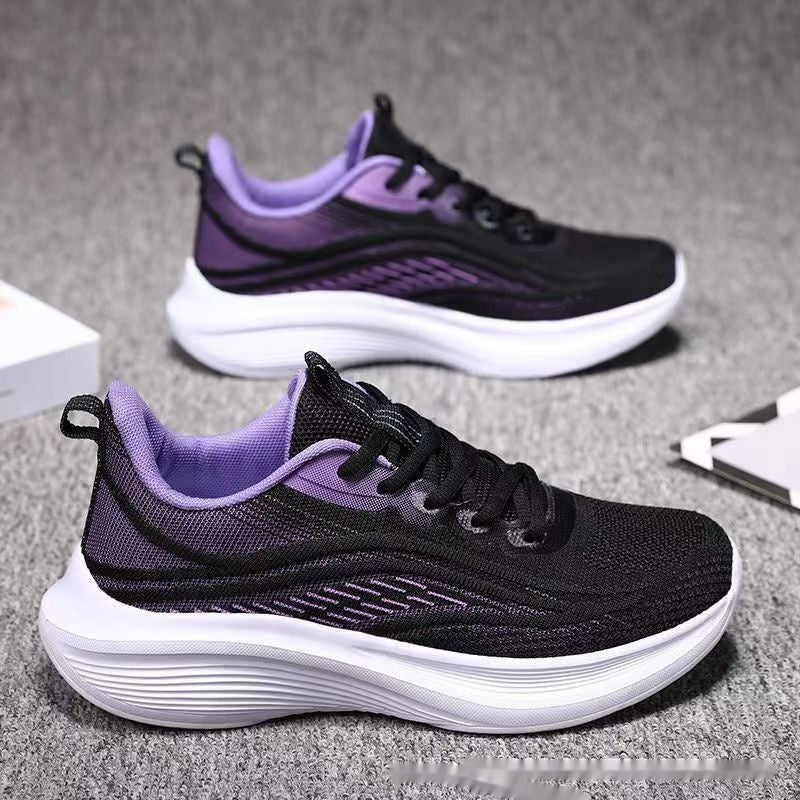 Light Mesh Breathable All-match Anti-skid Shock Absorption Soft Bottom Running Shoes - D&A