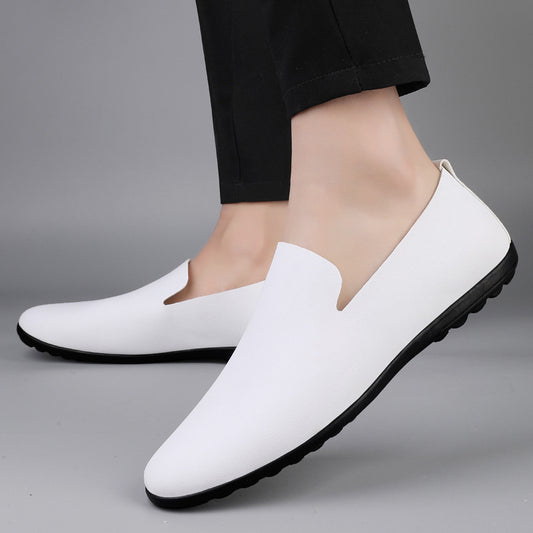 Men's Casual Leather Shoes Fashion Soft Gommino Low Top - D&A