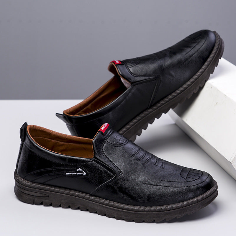 Men's Leather Shoes Spring Leisure Slip-on - D&A