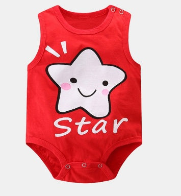 Sleeveless Baby rompers clothes newborn baby clothes Star - D&A