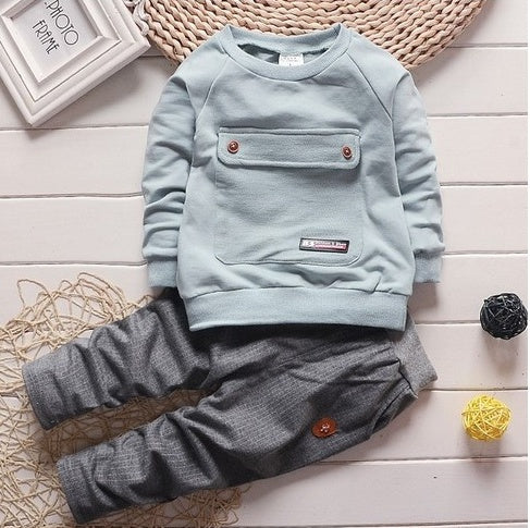 Toddler Baby Clothes Children Suit 0-3 Years Old Suit Pants Children's Sportswear Boys Girls Children's Clothing Brand - D&A