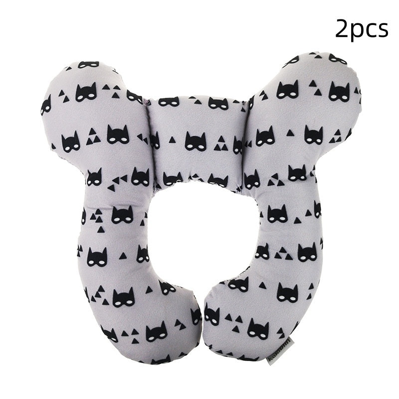Infant Pillow Baby Bed U-Shaped Safety Seat Neck Guard Fixed Stereotyped Stroller Pillow Mask 2pcs OPP - D&A