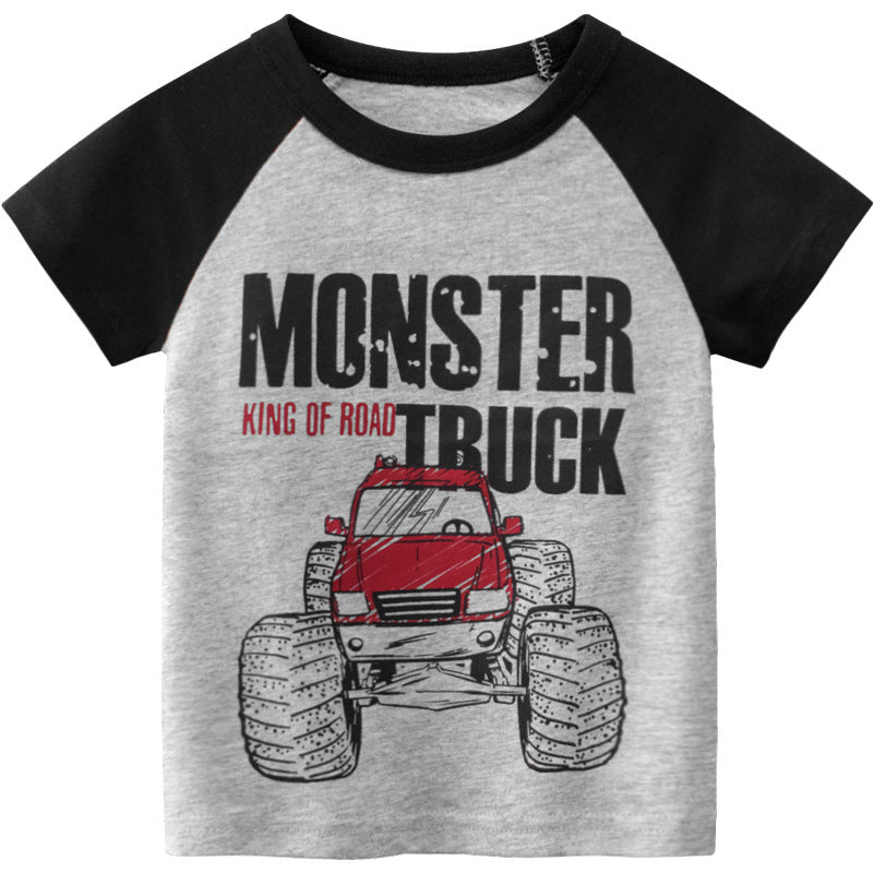 New Boys' Short Sleeve Tops Wholesale Korean T-shirt Kids Clothes - D&A