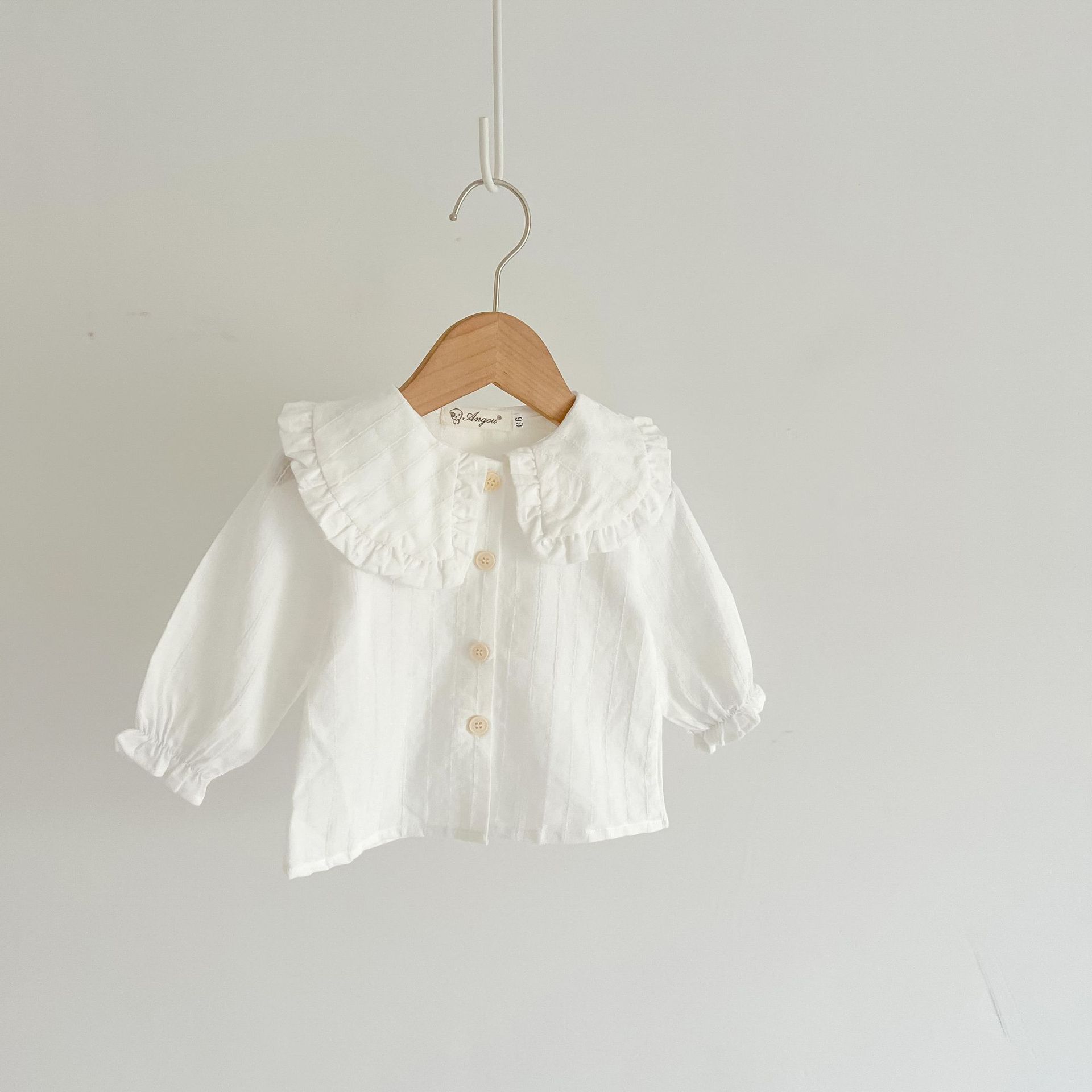 Baby Girl's Loose Adjustable Suspender Romper White Top - D&A