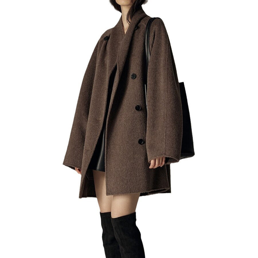 Elegant Winter Double-sided Wool Women's Coat - D&A