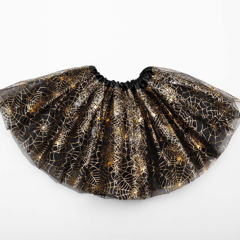 Magical & Luminous LED Princess Halloween Tutu Skirt Sequins Shiny Skirt Gold - D&A