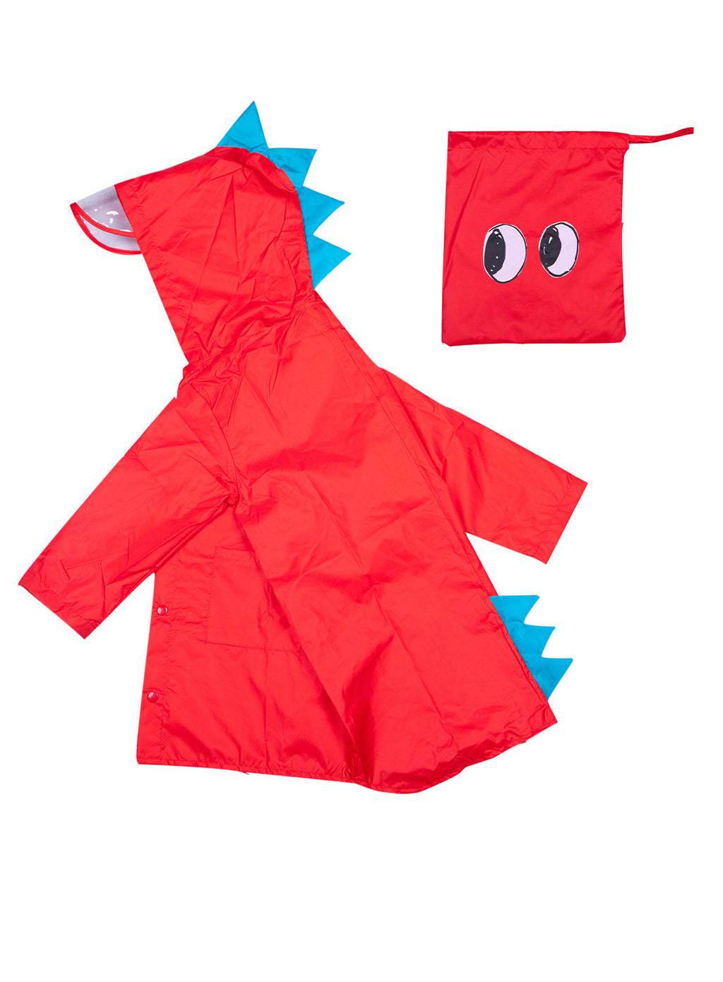 Dinosaur Raincoat for Kids Red - D&A