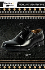 Mesh Three Connector Business Casual Leather Shoes - D&A