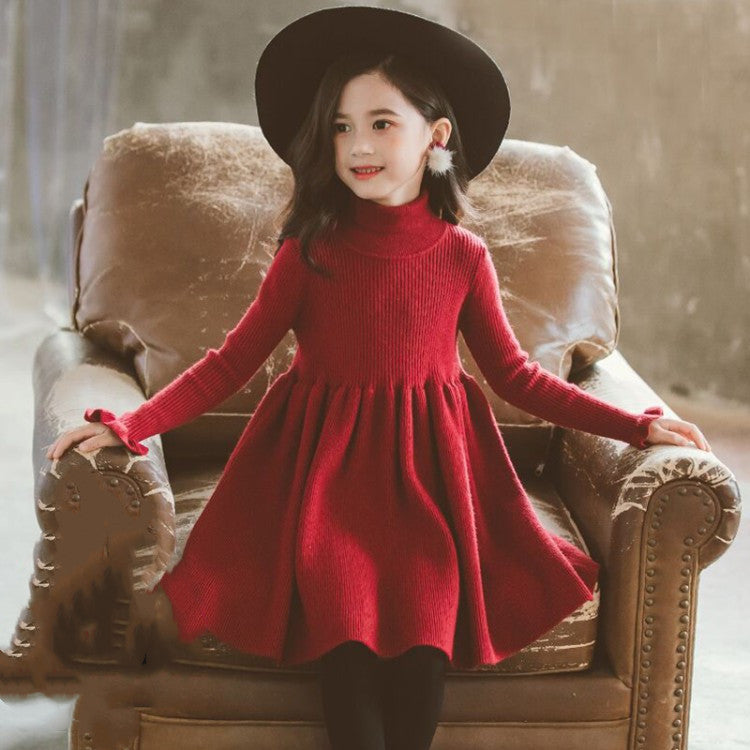 Girls' dresses in big kids knitting - D&A