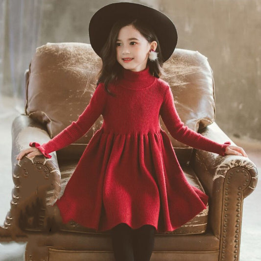 Girls' dresses in big kids knitting - D&A