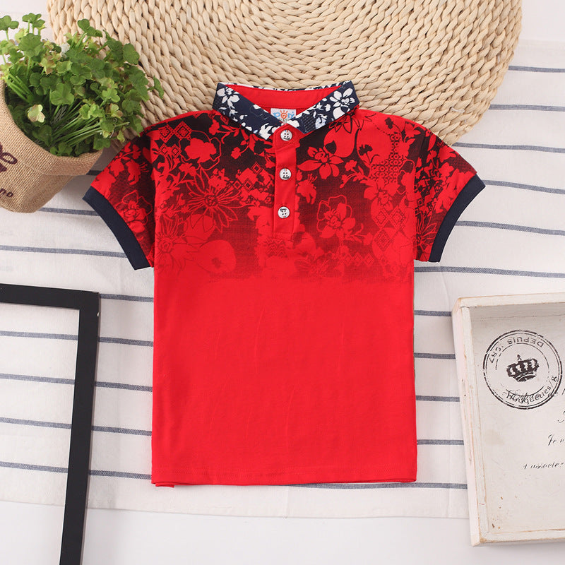 Kids Shirt Boys Tops Children Clothes Wear 1red - D&A