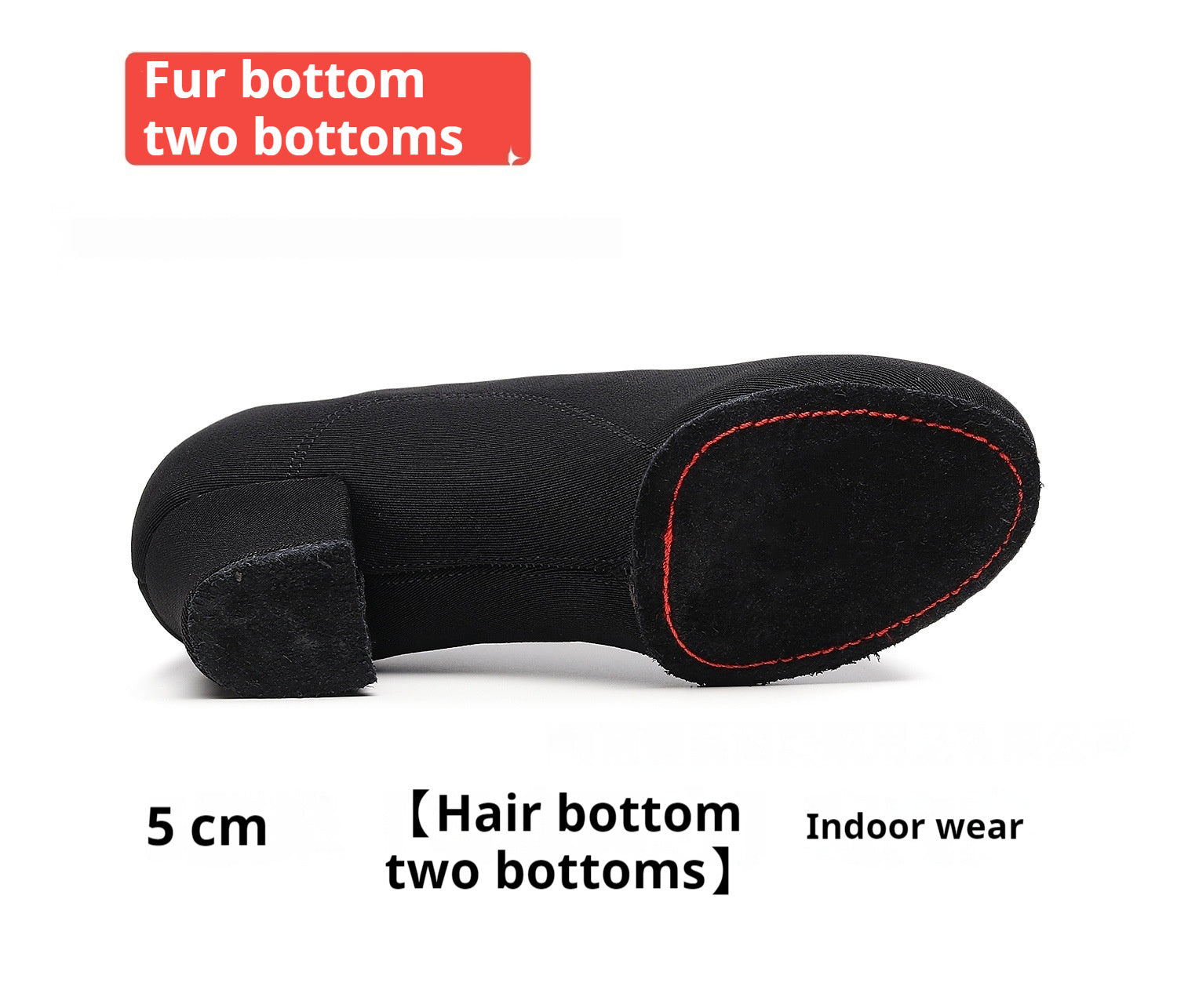 Oxford Cloth Dancing Shoes Ethnic Dance Middle Heel Men's Professional Ballroom Dancing Shoes Black 5CM Indoor A - D&A