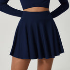 High Waist Tennis Skirt Lining With Good Drape Dark Blue - D&A