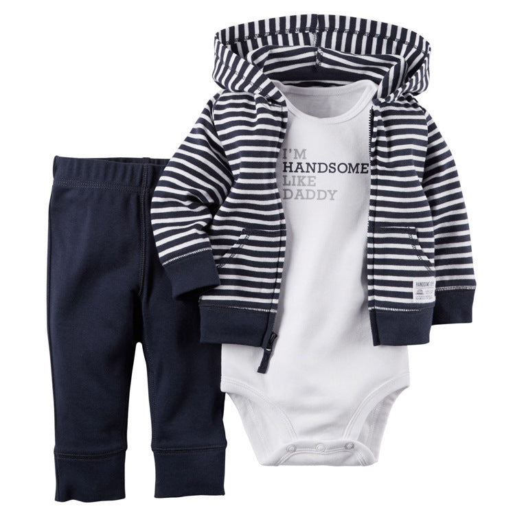 Children clothes set Blue stripe - D&A