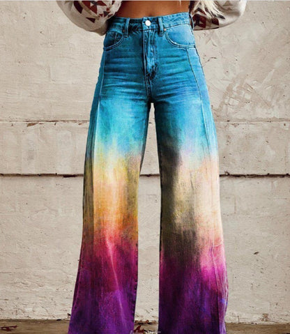 Hot Selling Plus Size Women's Casual Pants Thin Imitation Jeans N - D&A