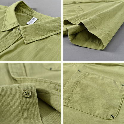 Summer Men's Casual Short-sleeved Cotton Shirt - D&A