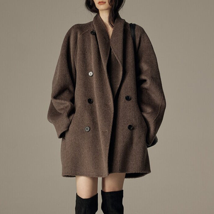 Elegant Winter Double-sided Wool Women's Coat - D&A