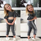 Autumn Kids Baby Girls t shirt Pants Outfits girl Clothes 2P - D&A