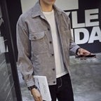 Jackets Men Single Breasted Pockets Leisure Slim Solid Simple - D&A