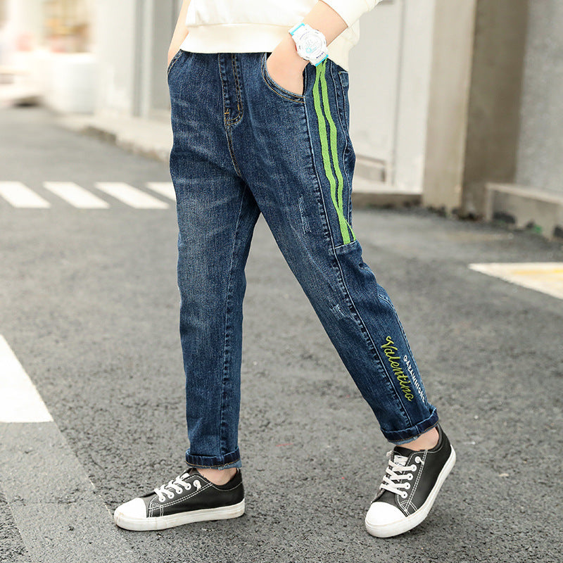 CUHK Kids' Fashion Straight Casual Pants Dark Blue - D&A