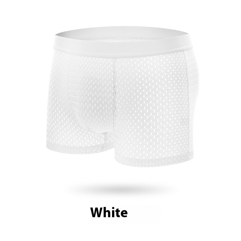 Ice Silk Mesh Men's Underwear White - D&A