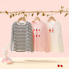 Children's Clothing Girls T-shirts Long-sleeved Girls Big Kids Sweet Cotton Bottoming Shirt - D&A