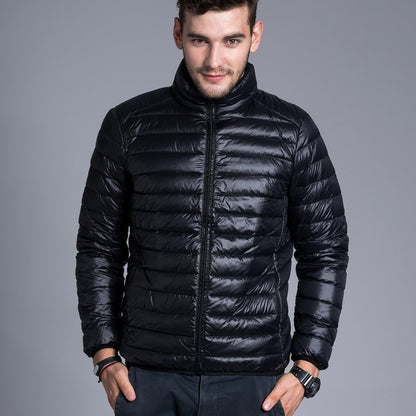 Winter Jacket for Men Jackets Duck Down Coat Outerwear Parka Black - D&A