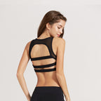 Shockproof splicing sports bra - D&A
