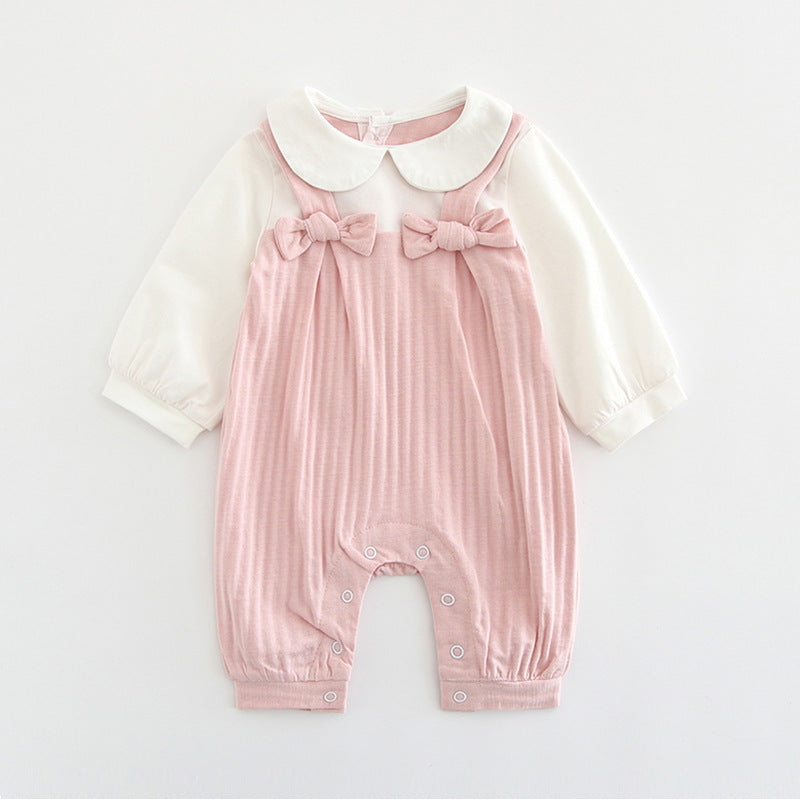 Baby embroidered jumpsuit Pink - D&A