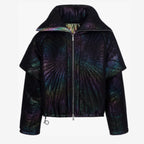 Male Dark Knight Large Collar Alien Short Cotton Jacket - D&A