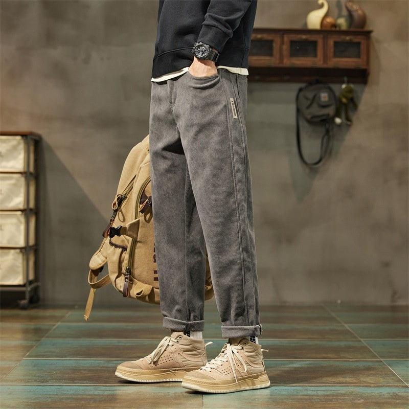 Corduroy Men's Casual Pants Trendy Brand Simple All-match - D&A