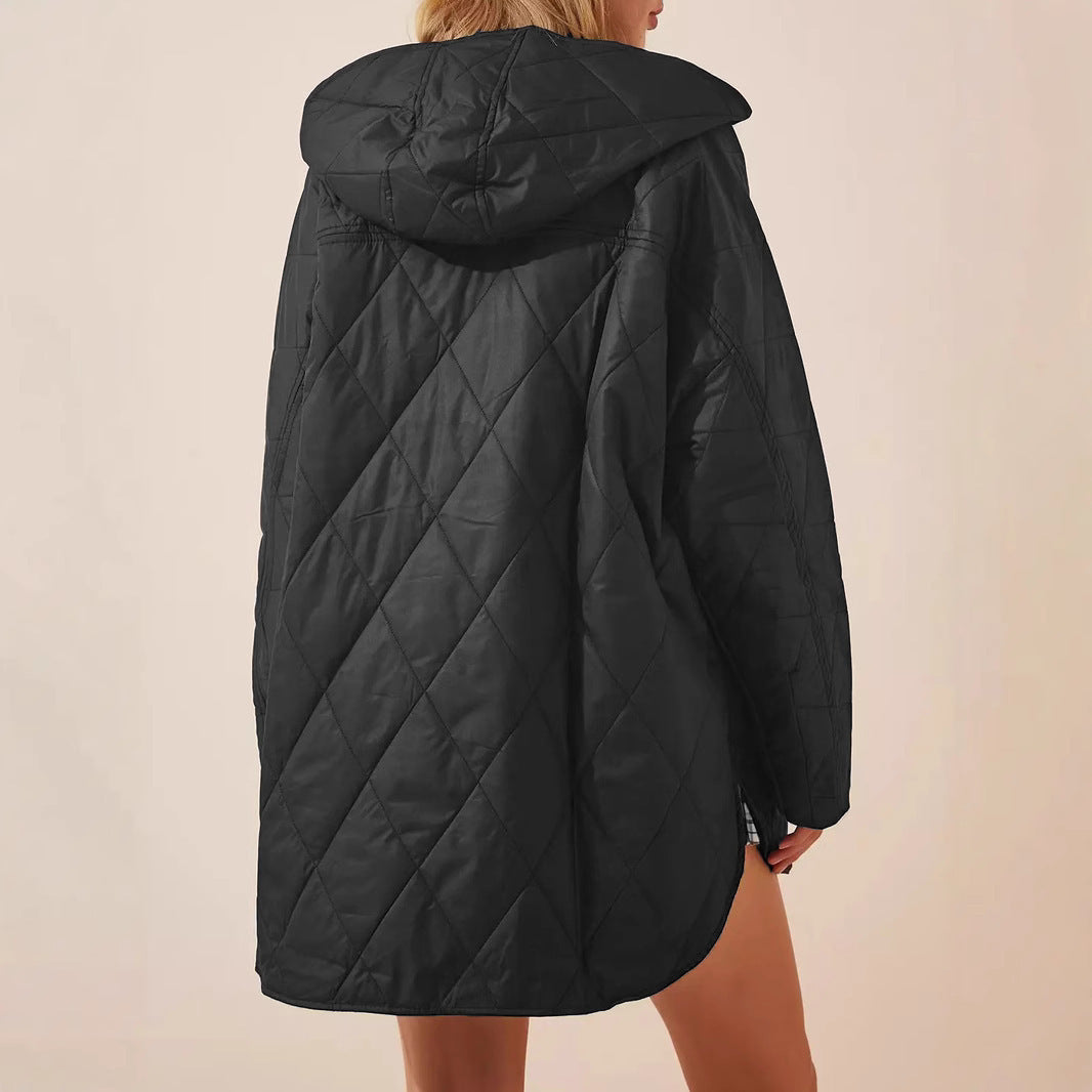 Women's Clothing Winter Mid-length Casual Loose Jacket - D&A