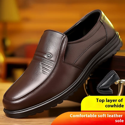 Men's Business Casual Non-slip Soft Leather Soft Sole Shoes - D&A