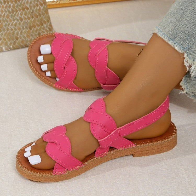 Woven Fashion Flat Summer Shoes Women - D&A