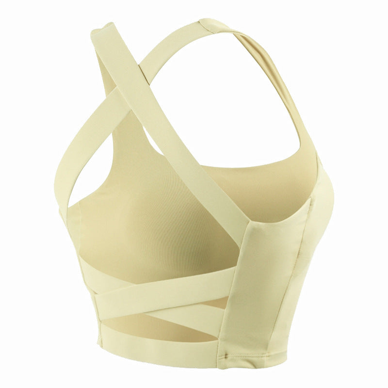 Cross back bra Yellow - D&A
