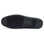 Round Toe Embossed Casual Leather Shoes Flat Heel - D&A