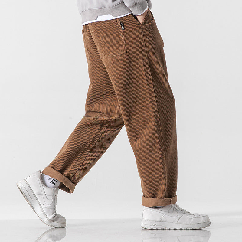 Loose Straight Sports Pants Autumn And Winter Men - D&A