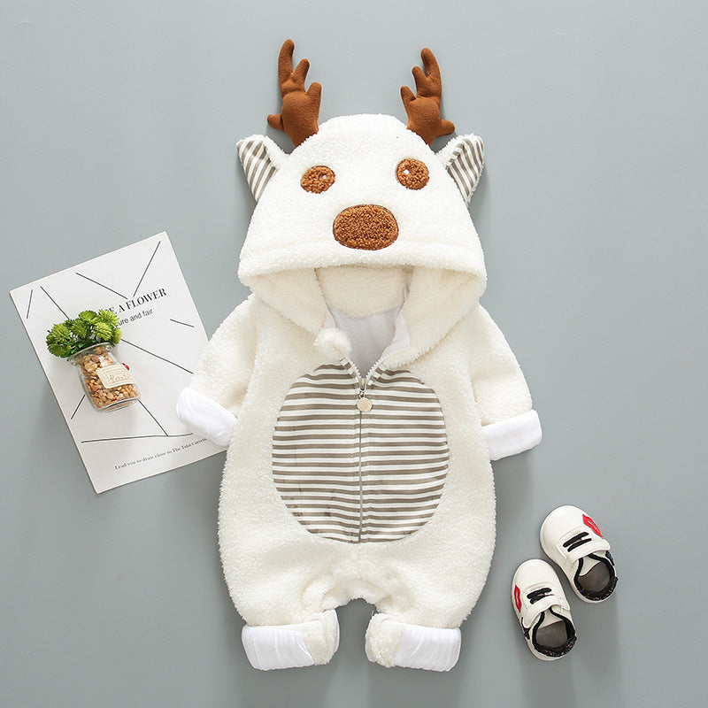 Super cute baby outing in trendy romper White - D&A