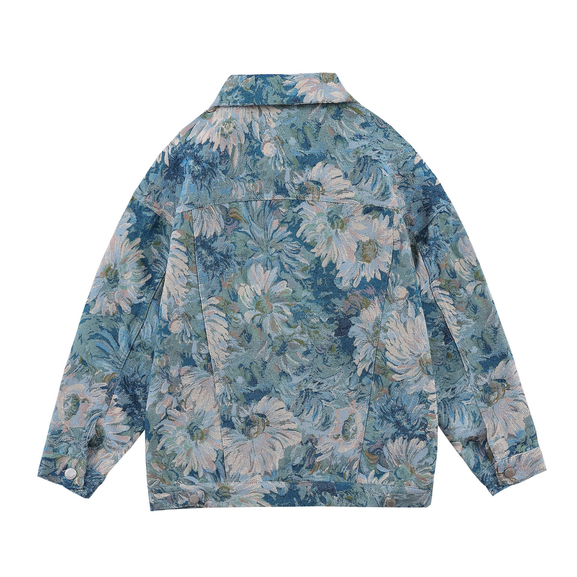 Creative Floral Denim Men Autumn Loose Men's And Women's Jackets - D&A
