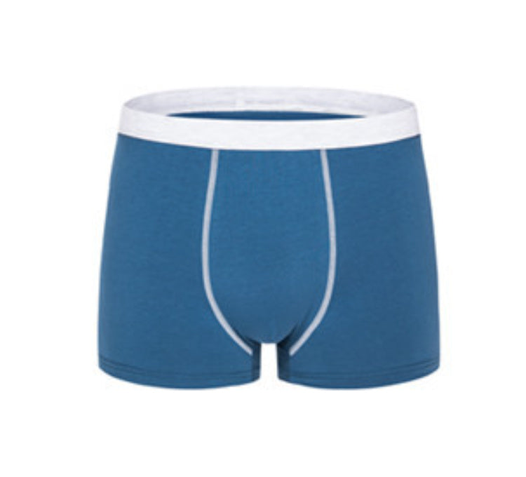 Men's Plus Size Cotton Men's Boxers 1PC Colorful Blue - D&A