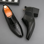 Fashion Men's Business Formal Platform Height Increasing Leather Shoes - D&A