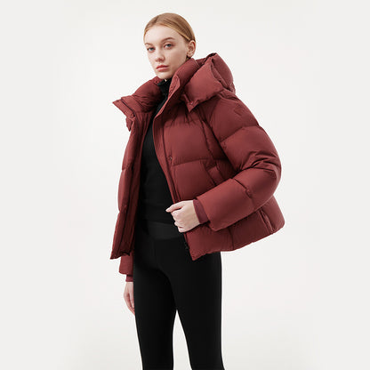 Women's Fashion Puff Warm Thick Coat Angela Red - D&A