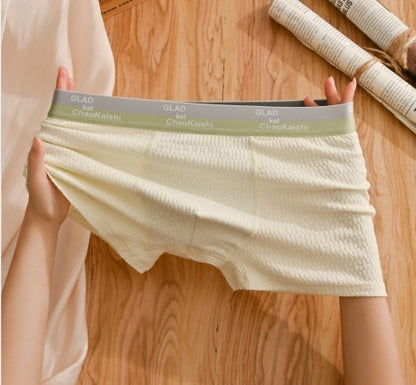 Men's Underwear Antibacterial Comfortable Breathable Sports Boxers Light Green 1PC - D&A
