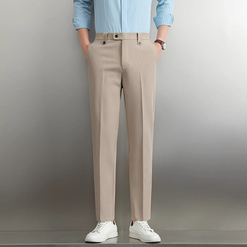 Simple Suit Pants Men's Loose Straight Business Trousers - D&A